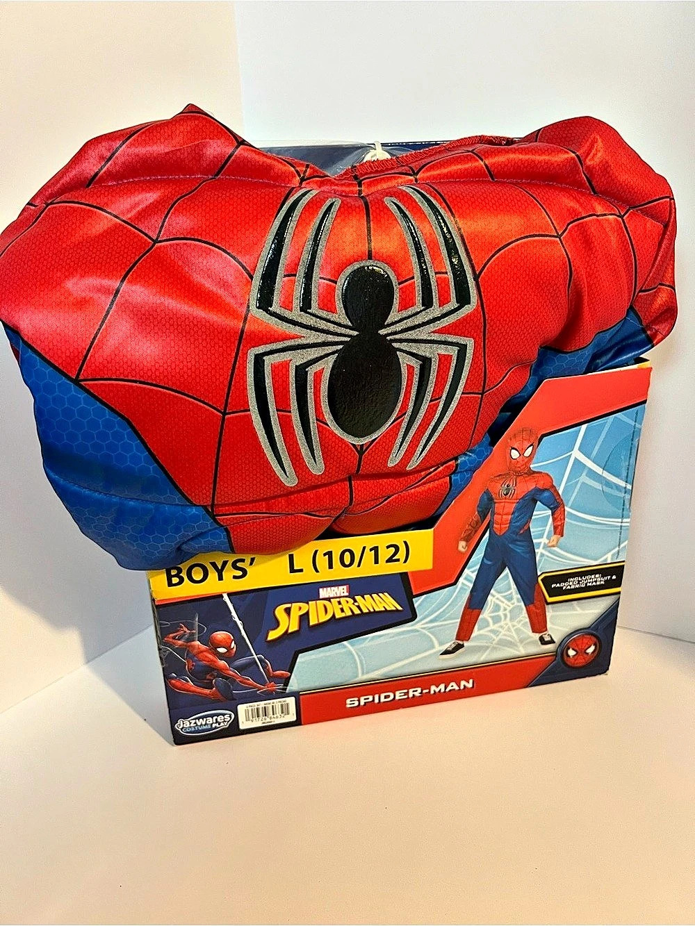 Marvel Spider-Man Muscle Costume Boys Large (10/12) Red & Blue